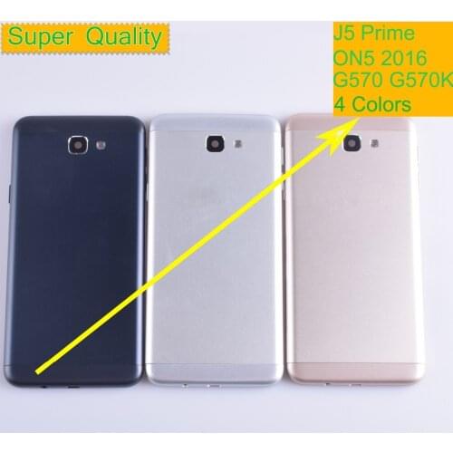 10Pcs/lot For Samsung Galaxy J5 Prime ON5 2016 G570 G570K Housing Battery Cover Back Cover Case Rear Door Chassis Shell
