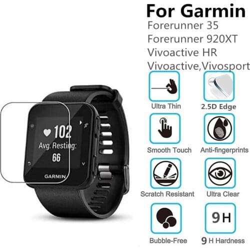 10PCS Tempered Glass For Garmin Forerunner 35 Vivoactive HR Forerunner 920XT VIVOSPORT Smart Watch Screen Protector Film