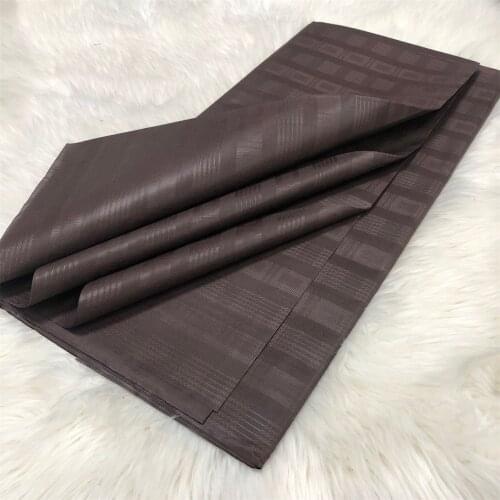 5 Yards Brown color African Nigerian atiku fabric for man for garment 100% cotton for sweing fabric