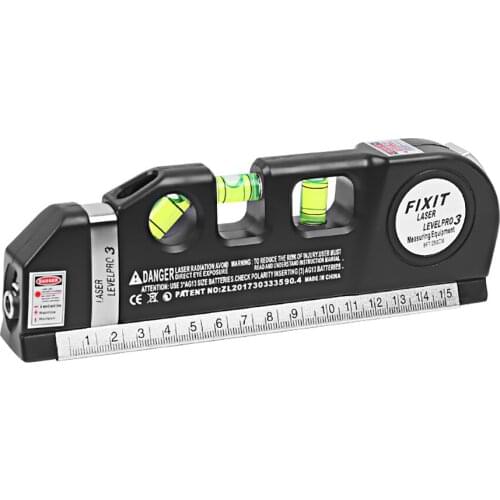 8FT Laser Level Horizon Vertical Measure Aligner Standard and Metric Rulers Multipurpose Measure