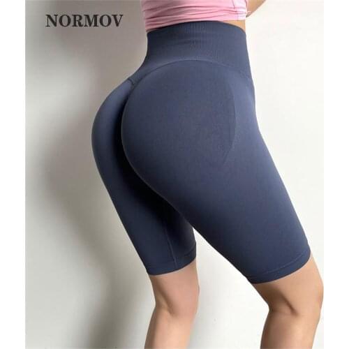 NORMOV Seamless High Waist Push Up Leggings Women Yoga Super Stretchy Gym Workout Tights Sport Pants Shorts Running Clothes