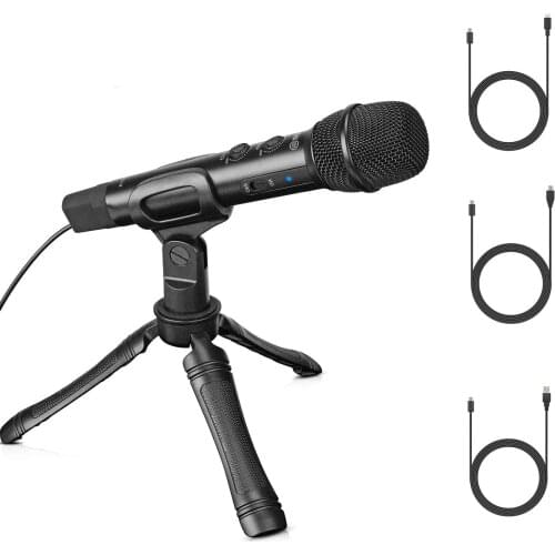 BOYA BY-HM2 Cardioid Handheld Microphone Gain Control for iOS iPhone Android Type-C Tablet Computer PC USB Digital Condenser Mic