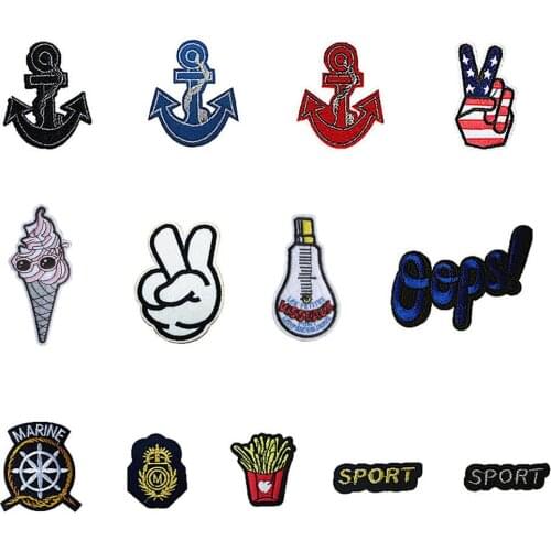 High quality Kids Patch Hot melt adhesive Applique Embroidery Iron on patch Sewing DIY Badges Clothing Accessories C386-C413