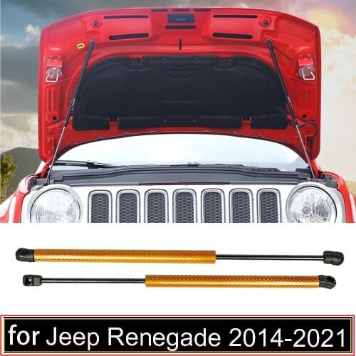 For Jeep Renegade (BU/520) 2014-2021 Front Hood Bonnet Modify Gas Struts Carbon Fiber Lift Support Gas Springs Damper