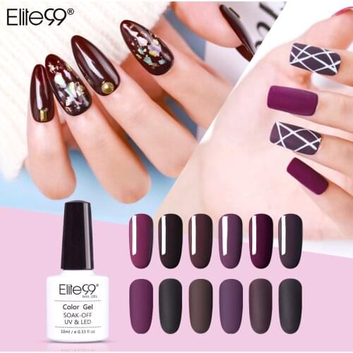 Elite99 10ML Jam Color Series Gel Nail Polish Nail Art Gel Varnish Soak Off Long Lasting Glitter Pearl Color Gel Nails Manicure