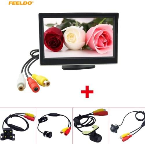 FEELDO 5" LCD TFT Stand-alone Monitor With Rear View Backup Camera (4 styles to choose from) #AM2683