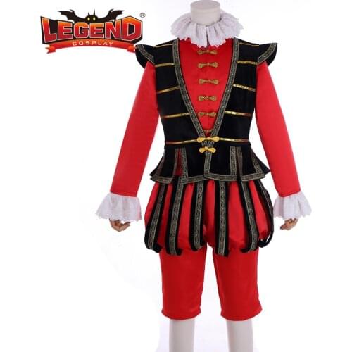 Cosplay legend Tudor Period King Henry Lord Cosplay Costume Queen Elizabeth Tudor Mens Royal Court Costume Suit Custom Made H001