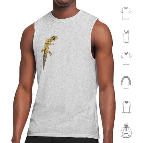 Leopard Gecko Tank Tops Vest Sleeveless Leopard Gecko Reptile Animal Herp Herpetology Herpetologist Desert