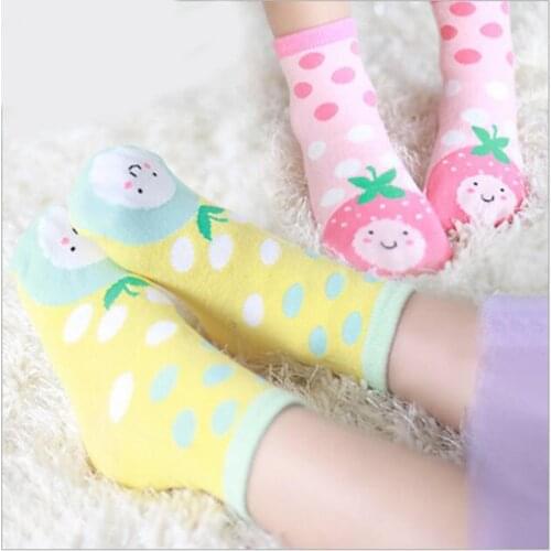 Hot sale Cotton Cute Boys Girls Baby Socks Cartoon Soft Floor Baby Sock half silicone short Anti-slip Socks Kids