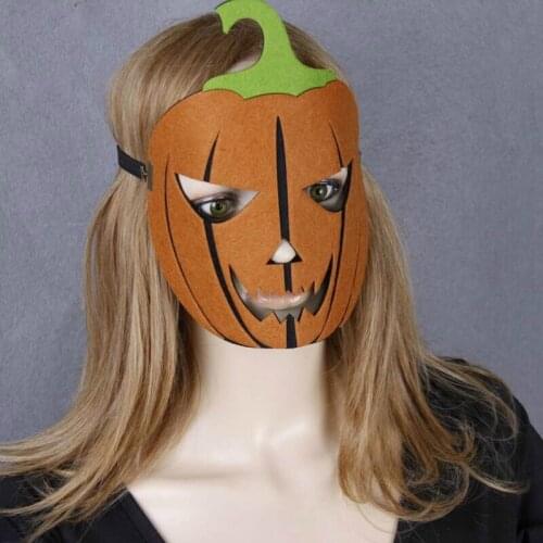 Party Mask Decorative Personality Sexy Jewelry Halloween Pumpkin Lantern Mens and Womens Full Face Party Ball Decorations Mask