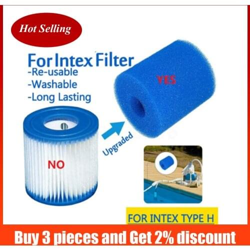 Reusable Washable Swimming Pool Filter Foam Sponge Cartridge For Intex Type Pool Filter Foam Sponges Swimming Accessories
