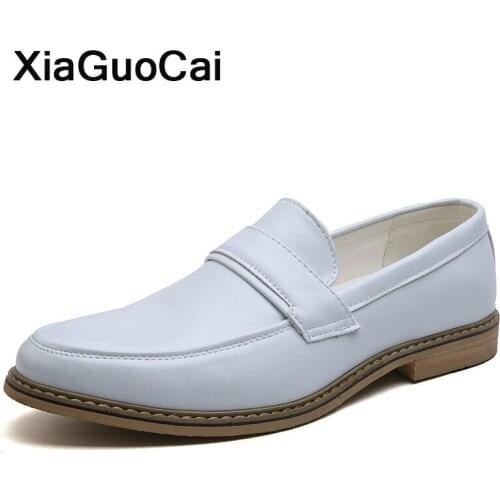 Men Leather Casual Shoes Spring Autumn British Luxury Business Gentleman Flats High Quality Slip-On Male Doug Footwear Loafers