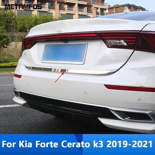 For Kia Forte Cerato k3 2019 2020 2021 Rear Trunk Tail Door Handle Strip Molding Trim Decoration Sticker Accessories Car Styling