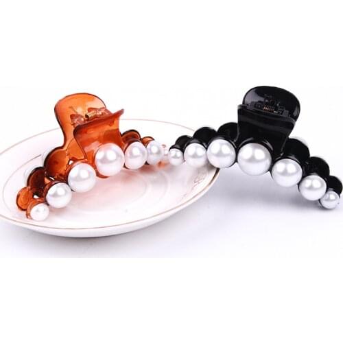 New Fashion Simple large pearl clip Bangs Hairgrip Hair Claws Women girl Barrette Hair Accessories Headdress