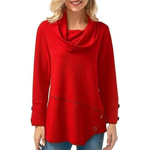 New Women Spring Loose Long Sleeve Cotton Casual T Shirt Fashion Tunic Top