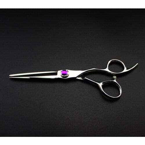 Professional Japan 440c steel 6 '' purple gem hair scissors haircut thinning barber hair cutting shears hairdressing scissors