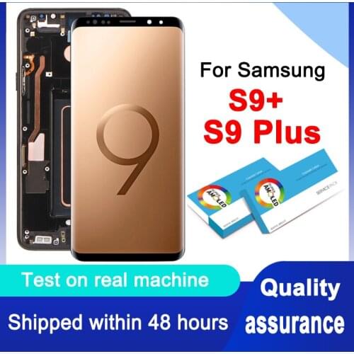 Original 6.2" Super AMOLED For Samsung Galaxy S9 Plus Display Touch Screen Digitizer Assembly S9+ G965 G965F LCD Replacement