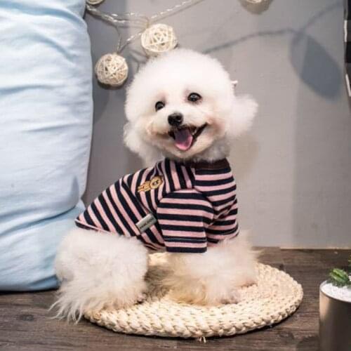 Striped Cotton Pet Dog Clothes for Small Dogs Clothing Chihuahua Tshirt Puppy French Bulldog Sweater Pug Costume Ropa Para Perro