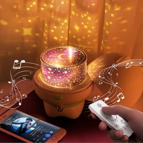 Starry Sky Projector LED Night Light Star Light Projection Moon Lamp Bluetooth Speaker Music Remote Control Kids Gift Decoration