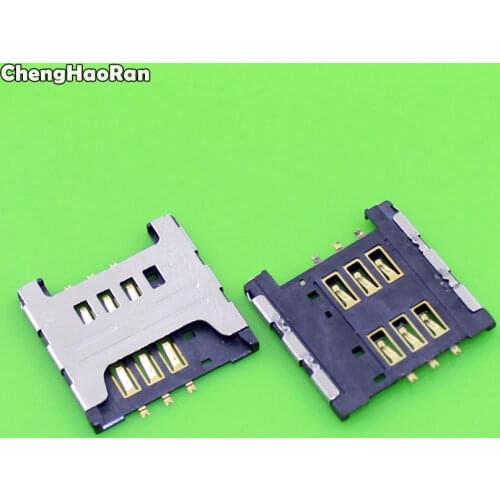 ChengHaoRan SIM Card Slot Reader Holder Connector SIM Card Socket for Samsung I9000 i699 3520 S6358 S6108 S6102 card Connector