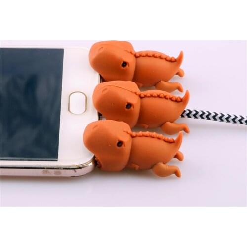 SIANCS Cable bite protector Dinosaur Animal for android cable Cute winder usb cable organizer wire cable holder