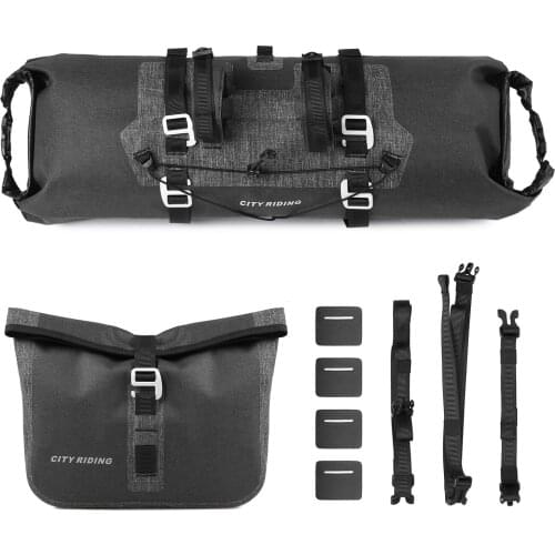 Cycling Front Bag Bike Waterproof 2 in 1 Cycling Handlebar Bag Set Large Capacity MTB Road Bike Bicycle Front Bag Pouch Pannier