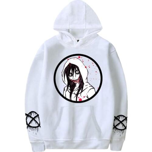 Kawaii Hoodie Creepy Pasta Hoodie Autumn Winter Tops Men/Women Pure Cotton Hooded Novelty Sweet Kids Clothes Creepy Pasta