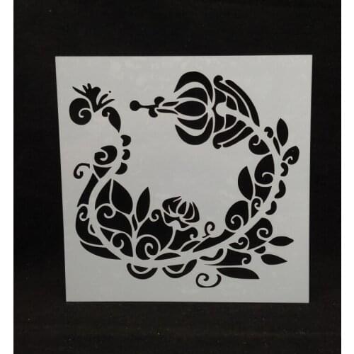 13*13 flower Layering Stencils for Diy scrapbook/photo album Decorative Embossing coloring,painting stencil,home decor