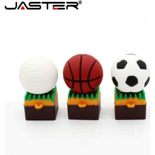JASTER usb flash drive Football basketball golf USB 2.0 flash memory stick pen drive 4GB 16GB 32GB 64GB boy fashion gift