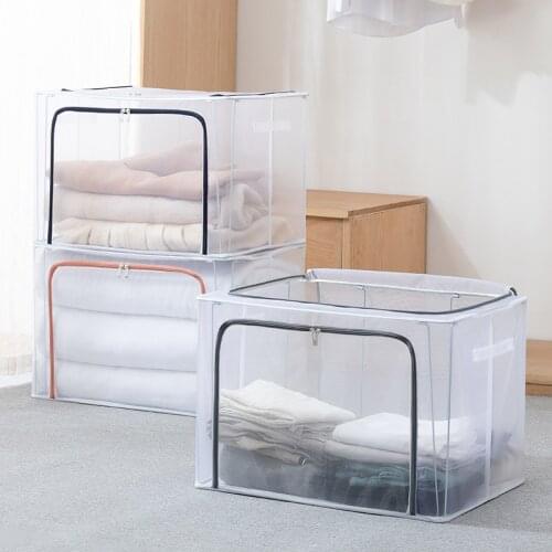 Clothes Storage Box Closet Organizing Basket Storage Box Large Capacity Storage Box Quilt Toy mesh Folding Basket