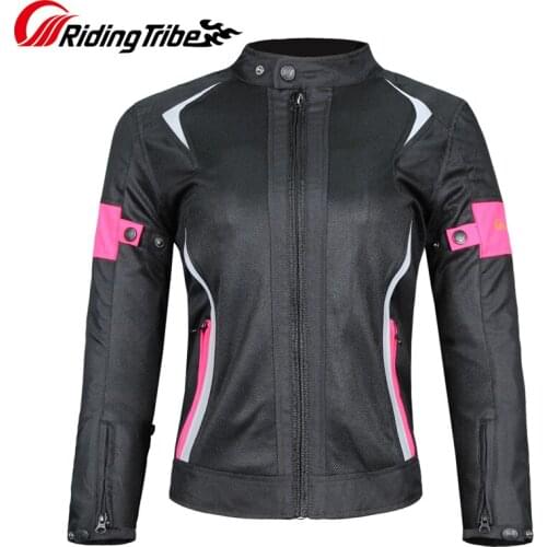 Riding Tribe Motorcycle Womans Jacket Summer Pants Waterproof Moto Racing Clothes Reflective Protective Clothes Armour JK-52