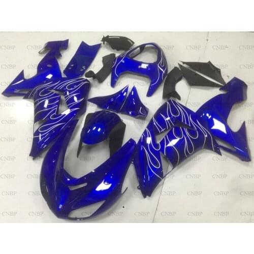 ZX-10r 2006 - 2007 Body Kits for Kawasaki ZX10r 07 Fairing for Kawasaki ZX10r 07 Blue White Frame Bodywork