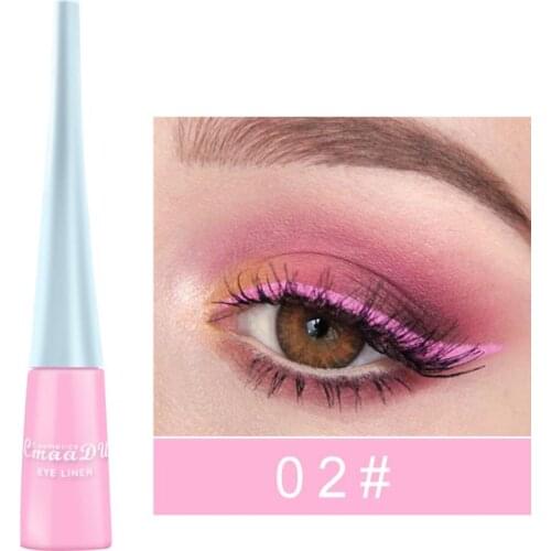 1Pcs Professional Waterproof Liquid Matte Eyeliner Pencil Cosmetics For Women Pigment Quick Dry Eye Liner Blue Brown Color TSLM2