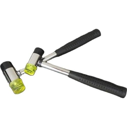 1 Piece Of 25 mm Double Sided Soft Tapped Steel Tube Non Slip Rubber Handle With Interchangeable Head Rubber Mounting Hammer