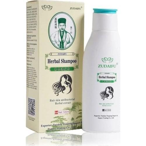 10PCS 120ml Zudaifu Hair Shampoo Growth Herbal Serum Repair Shampoo Ginseng Keratin Hair Treatment Hair Care Shampoo