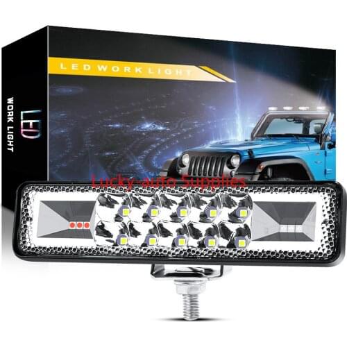 Car LED Work Light, Straight 6-inch 16LED Flashing Left and Right, Daytime Running Light, Auxiliary Light, Modified Light