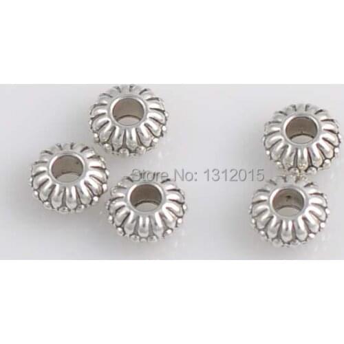 Free Shipping!DIY 50PCs Antique Silver Metal Alloy Spacer Beads Fit jewelry making 9.5x5mm YTC0021