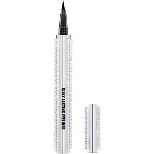 Quick-dry Starry Crystal Shinny Eyeliner Pen Waterproof Not Blooming Liquid Eyeliner Lasting Smooth Black Eyeliner Pencil