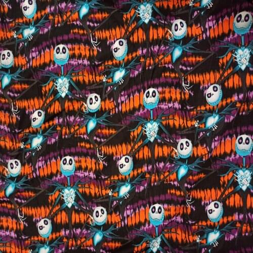 Disney The Nightmare Before Christmas Horror Skeleton 100% Cotton Fabric for Clothes Hometextile Cushion Cover Needlework DIY