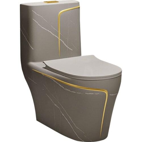 Black gray ceramic siphon toilet with creative color and personalized toilet