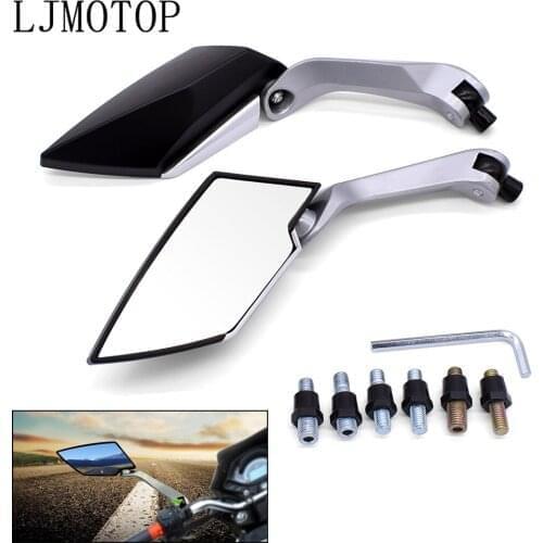 For Suzuki GS500E GS 550M X1100F X600 Katana Motorcycle Mirror 8/10mm Scooter Electrombile Back Side Convex Mirror Universal