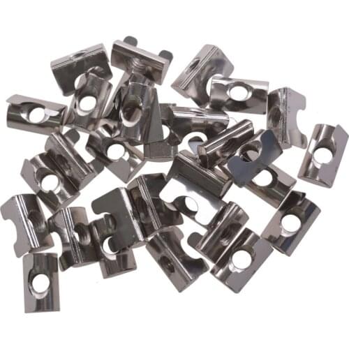 European Standard 30 and 40 Series Aluminum Slot Carbon Steel Half Round Roll In Spring T Slot Nut with M8 Thread Pack of 30