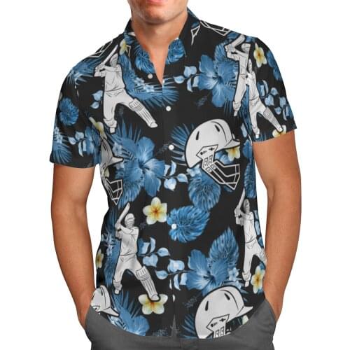 Baseball Sport 3D Print Beach Hawaiian 2021 Summer Shirt Short Sleeve Shirt Streetwear Oversized 5XL Camisa Social Chemise Homme