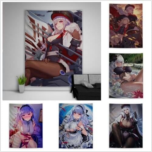 Azur Lane Graf Zeppelin Dido Tapestry Art Wall Hanging Sofa Table Bed Cover Home Decor Poster