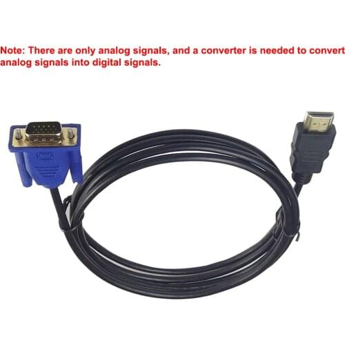 1/1.8/3/5M HDMI-compatible Cable HDMI-Compatible To VGA HD With Audio Adapter Cable HDMI-compatible TO VGA Cable Dropshipping