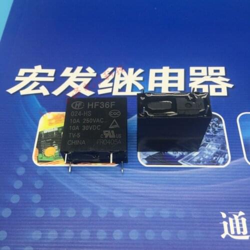 HF36F-024-HS 24VDC 10A250VAC JZC-36F relays