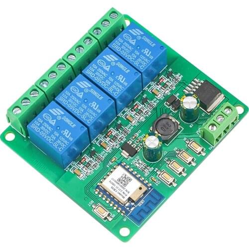 AC/DC Power Supply ESP8266 Wireless WIFI 4 Channel Relay Module ESP-12F Wifi Development Board for Arduino 5V/8-80V