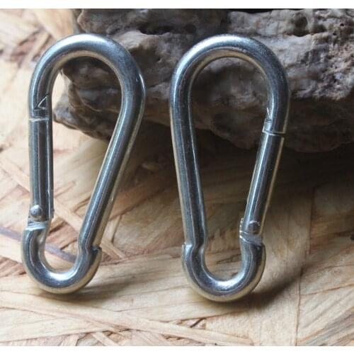 Stainless Steel Quick Link Carabiner with Threaded Nut Snap Link Chain Fastener Carabiner with Threaded Nut, 6pcs