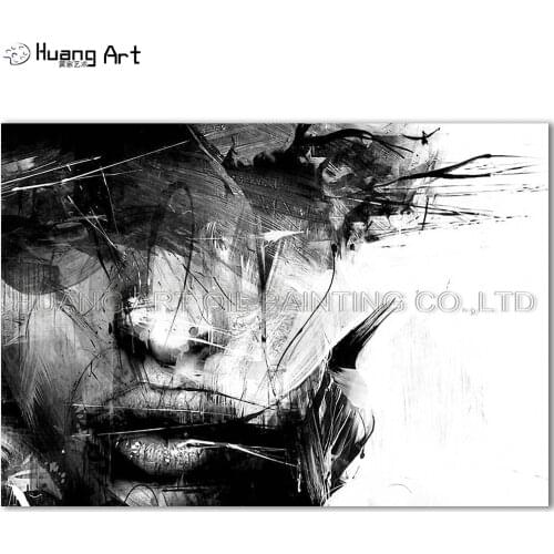 Handmade Modern Abstract Handsome Man Portrait Knife Canvas Oil Paintings Wall Decorative Hand Painted Acrylic Pictures