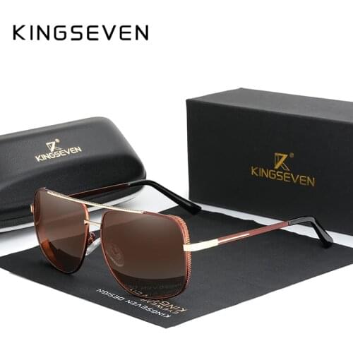 KINGSEVEN 2020 Design NEW Gradient Polarized Lens sunglasses Men Night Vision Eyewear Driving lunette de soleil